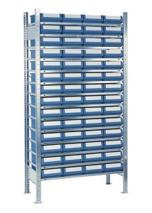 Regał wtykowy wys.2000xszer.1000xgłęb.400mm regał pod. 14 stalowych półek 56 x 5