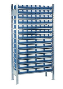 Regał wtykowy wys.2000xszer.1000xgłęb.400mm regał pod. 14 stalowych półek 56 x 4