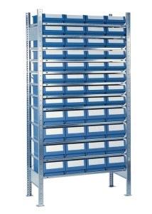 Regał wtykowy wys.2000xszer.1000xgłęb.500mm regał pod. 12 stalowych półek 32 x 8