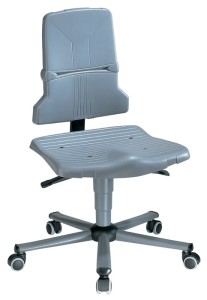 Krzesło robocze obrotowe Sintec A kółka polipropylen szary 430–580 mm BIMOS