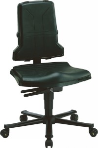 Krzesło robocze obrotowe Sintec B kółka polipropylen ESD szary 430–580 mm BIMOS