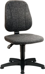 Krzesło robocze obrotowe Unitec ślizgacze tapic. mat. szara 440–620 mm BIMOS