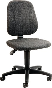 Krzesło robocze obrotowe Unitec kółka tapic. mat. szara 440–620 mm BIMOS