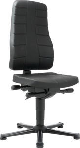 Krzesło robocze obrotowe Highline ślizgacze pianka integralna czarna 450–600 mm