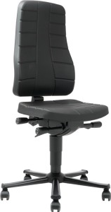 Krzesło robocze obrotowe Highline kółka pianka integralna czarna 450–600 mm BIMO