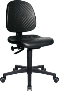 Krzesło robocze obrotowe TEC 40 kółka pianka poliuretanowa czarna 410–540 mm TOP