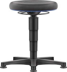 Taboret obrotowy ślizgacz podłogowy tkanina Supertec reg. wys. siedz. 450-650 mm
