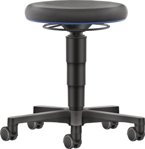 Taboret obrotowy kółka pianka integralna pianka integralna czarna regulacja wys.