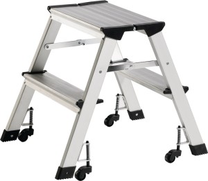 Podest składany stopnie łącznie z platformą 2 wysokość platformy 440 mm aluminiu