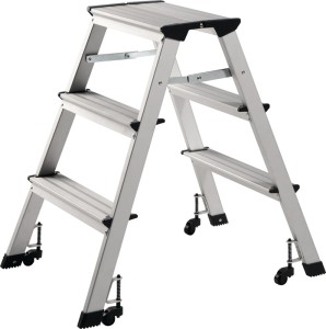 Podest składany stopnie łącznie z platformą 3 wysokość platformy 630 mm aluminiu