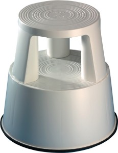 Hoker na rolkach tworzywo szt. jasnoszare wysokość z/bez obciążenia 425/430 mm g