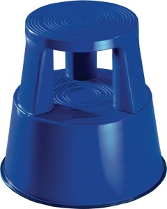 Hoker na rolkach tworzywo szt. niebieskie wysokość z/bez obciążenia 425/430 mm g