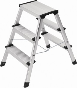 Podest składany stopnie łącznie z platformą 3 wysokość platformy 600 mm aluminiu