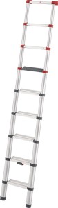 Składana drabina teleskopowa T100 aluminium 9 stopni maks. obciążenie 150 kg HAI