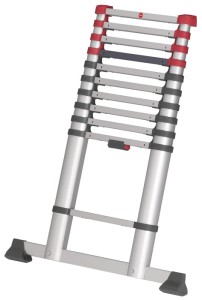 Składana drabina teleskopowa T100 aluminium 11 stopni maks. obciążenie 150 kg HA