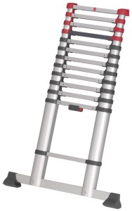 Składana drabina teleskopowa T100 aluminium 13 stopni maks. obciążenie 150 kg HA