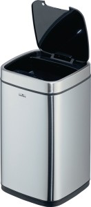 Kosz na odpady NO TOUCH 12L 12 l wys. 430 mm stal szlachetna / t. sz. srebrny me