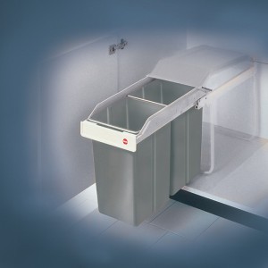 Kosz na odpady Multi-Box 2 x 15 l szer.260xgł.510xwys.460mm szary do szafek w po