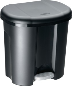 Kosz na odpady z pedałem DUO 2 x 10 l szer. 320 x wys. 405 mm tworzywo szt. czar