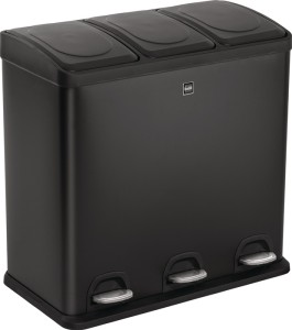 Kosz na odpady z pedałem Helit the separator 3x 20 l śred.xwys.592 mm blacha sta