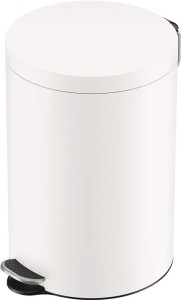Kosz na odpady z pedałem Selekta 20 l śred.290xwys.435 mm biała blacha stalowa H
