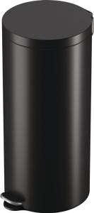 Kosz na odpady z pedałem Selekta 30 l śred.290xwys.640 mm blacha stalowa czarna