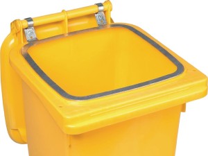 Obręcz mocująca do dużych pojemników na śmieci 240 l blacha stalowa ocynkowana V