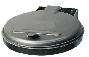 Kosz na odpady szer. 400 x gł. 510 mm 120 l pokrywa ocynkowana (ME) VAR