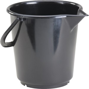 Wiadro 17,0 l polietylen HD czarny ucho z tworzywa sztucznego śred. 330 mm wysok