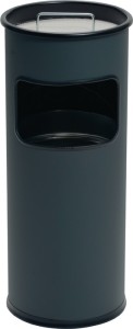 Popielniczka wielofunkcyjna śred.260 x wys. 620 mm antracyt blacha stalowa DURAB
