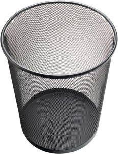 Kosz na papiery 15 l wys. 280 x śred. 267 mm z dek.perf. stal czarny HELIT