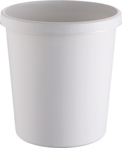 Kosz na papiery 18 l wys.331xśred.315 mm z uchwytem tworzywo sztuczne jasnoszary
