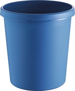Kosz na papiery 18 l wys.331xśred.315 mm z uchwytem tworzywo sztuczne niebieski