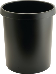 Kosz na papiery 30 l wys. 405 x śred. 350 mm z kr.chw. tworzywo sztuczne czarny
