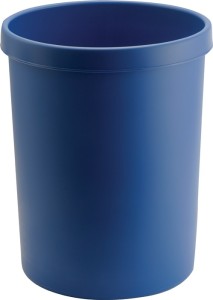 Kosz na papiery 45 l wys. 480 x śred. 390 mm z kr. chw. tworzywo sztuczne niebie