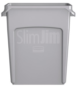 Pojemnik na surowce wtórne 60 l wys. 635 x szer. 279 x gł. 558 mm szary z kanała
