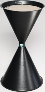 Popielniczka stojąca średnica 400 x wys. 730 mm srebrny ant. blacha stalowa VAR