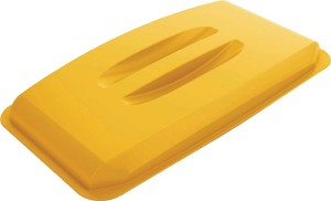 Pokrywa PP żółty szer. 555 x gł. 285 mm pasuje do pojemnik na surowce wt. 60 l z