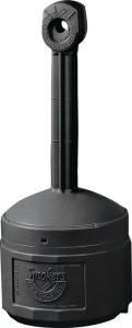Popielniczka stojąca śred. 419 x wys. 978 mm czarny standard polietylen JUSTRITE