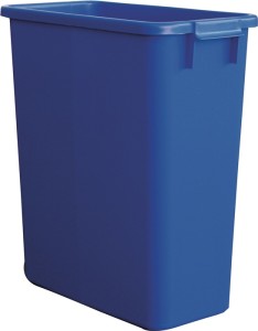 Pojemnik do zbierania odpadów 60 l wys. 590 x szer. 285 x gł. 555 mm PE niebiesk