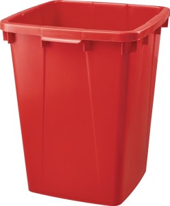 Pojemnik do zbierania odpadów 90 l wys. 600 x szer. 485 x gł. 510 mm PE czerwony