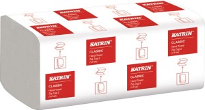 Składany ręcznik Katrin Classic ZZ 2 dł. ok. 230 mm x szer. ok. 244 mm biały 2-w