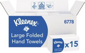 Ścierka składana KLEENEX® 6778 2-warstw., biały dł. ok. 320 mm x szer. ok. 215 m