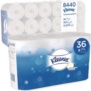 Papier toaletowy 8440 3-warstwowy 36 rolek po 350 listków = 12 600 listków KLEEN
