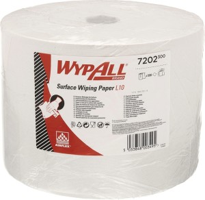 Czyściwo WYPALL L10 EXTRA 7202 dł. 380 x szer. 235 ok. mm białe 1-warstwowe, per