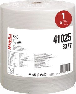 Czyściwo WYPALL X80 8377 dł. ok. 315 mm x szer. ok. 310 mm biały 1-warstwowy 475