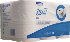 Papier toaletowy Scott 8518 3-warstwowy, małe rolki 36 r. po 350 listków = 12 60