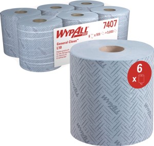Czyściwo WYPALL L10 7407 dł. ok. 380 mm x szer. ok. 183 mm niebieski 1-warstwowy