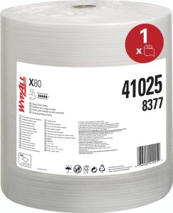 Czyściwo WYPALL X80 8377 dł. ok. 315 mm x szer. ok. 310 mm biały 1-warstwowy 475