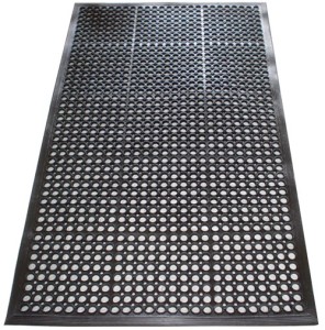 Wycieraczka otwarte pierścienie czarna guma dł. 1500 x szer. 900 x gr. 12 mm